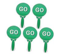 Hohopeti 5pcs Double-sided Handheld Stop Signs for Red and Green Traffic Signal Paddles Interactive Traffic Safety Teaching Tools for Kindergarten Classroom Games and Role-playing