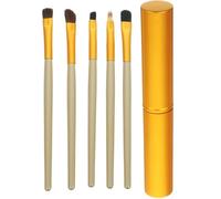 Hohopeti 5pcs Eyeshadow Brush Set Portable Handle Eye Makeup Brushes No Shedding Soft Bristles Professional Eyeliner for Travel and Daily Use Random Color