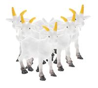 Hohopeti 5pcs Goat Model Ornament Set Realistic Pvc Sheep Figurines Adorable Miniature Goat Decor for Diy Rural Scene for Home Garden and Tabletop