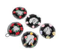 Hohopeti 5pcs Hair Donuts for Buns Ballet Hair Donut Makers Small Lace and Plastic Bun Nets Child-friendly Easy Application Versatile for Dance Class and Long Rehearsals