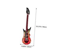 Hohopeti 5pcs Inflatable Flame Guitar PVC Party Props for Lightweight Portable Music Themed Decorations with Safety Valve for Stage Birthday Rock and Roll Celebration