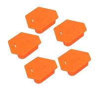 Hohopeti 5pcs Magnetic Polygonal Seam Guide with Visible Scale for Sewing Machines Hemmer Guide Accessories for Accurate Seam Allowance Anti-slip Positioning Tool in Orange