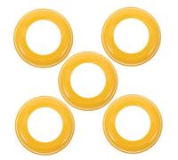Hohopeti 5pcs Milk Bottle Screw on Collar Baby Bottle Dome Covers Accessory Yellow Pp Versatile Compatibility Sturdy Replacement