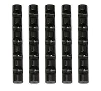 Hohopeti 5pcs Nail Art Pen Rack Plastic 5 Grid Nail Brush Holder Comfortable Pen Storage for Professional and Personal Use Black
