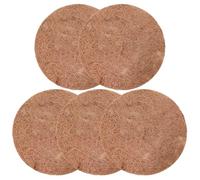 Hohopeti 5PCS Natural Fiber Bird Nesting Pads Coconut Coir Pigeon Breeding Mats 20CM Diameter 0.6-0.8CM Thick Round Parrot and Pet Bird Cage Protective Bedding