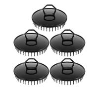 Hohopeti 5PCS Portable Plastic Scalp Massage Brush Hair Washing Tool Anti-Static Exfoliating Design for Effective Dandruff Scrub and Travel Hair Care