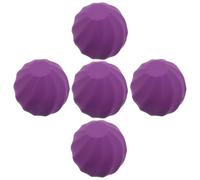 Hohopeti 5pcs Portable Purple Round Lip Balm Containers Refillable Lip Gloss Tubes with Wand Mini Makeup Travel Lipstick Holder Cosmetic Tin Cases