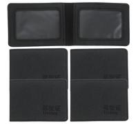 Hohopeti 5pcs Pu Leather Car Document Holder Driving License Sleeve Card Holder Wallet with Multiple Card Slots, Black, Suitable for Registration and Insurance Papers, Set