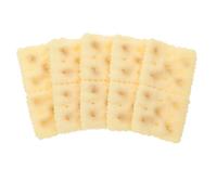 Hohopeti 5pcs Realistic Soda Crackers Model Set 75x45mm Faux Biscuit Props for Kitchen Display Home Decor and DIY Crafts