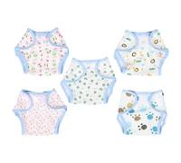 Hohopeti 5pcs Reusable Cotton Doll Diapers Adjustable Pretend Play Nappies Realistic Detailing for Dollhouse Accessories Skill-building Versatile Fit