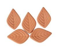 Hohopeti 5Pcs Reusable Terracotta Brown Sugar Discs Softener for Food Storage Containers Leaf Design Keeps Brown Sugar Fresh Soft Easy Seal Kitchen Use