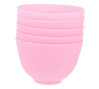 Hohopeti 5pcs Silicone Facial Mask Mixing Bowls Medium Soft DIY Skincare Tools for Face Mask Preparation and Hair Oil Blending Non-Toxic Odorless Beauty Accessories for Skin Care Pampering