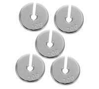 Hohopeti 5pcs Slotted Weights for Physics Experiments Metal Laboratory Equipment with Friction-reducing Polished Surface Precision Masses for Middle School Science Labs