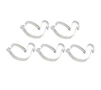 Hohopeti 5pcs Stainless Steel Swan Cookie Cutters Baking Moulds for Fondant Cake Decoration Biscuits Pancakes Bread Sandwiches Home Use