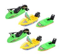 Hohopeti 6 Pcs Plastic Boats Bath with Sailboats Speedboats Motorboats for Safe Floating Water Play and Decorative Options