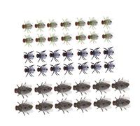 Hohopeti 60pcs Halloween Fly Artificial Insect Models Realistic Prank Trick for Party Decoration and Scary Practical Jokes