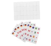 Hohopeti 65pcs National Flag Mahjong Game with Plastic Stickers Simplified Rules for Easy Play Portable Tile Game for Family Gatherings Travel and Casual Fun for Adults