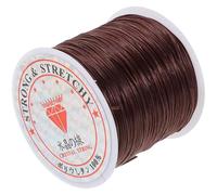 Hohopeti 6mm Brown Silicone Hair Extension Elastic Wire Invisible Stretchy Sewing Line for DIY Hair Extensions and Braids