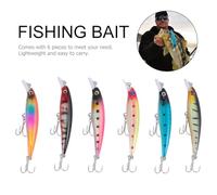 Hohopeti 6pcs 8.2cm 7.3g Bionic Fishing Lures Set Hard Fishing Baits for Freshwater and Saltwater Suitable for Bass Pike Perch Trout Angling Random Color Random Color
