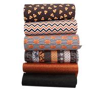 Hohopeti 6pcs Artificial Leather Leather Fabric for Halloween Printed for DIY Crafts Jewelry Making Bag Decor