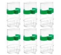 Hohopeti 6pcs Automatic Bird Water Dispenser No Mess Auto Dispensing Feeder for Budgies Cockatiels Lovebirds Finches Easy Clean Parakeet Cage Accessories with Continuous Hydration System