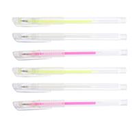 Hohopeti 6pcs Brow Mapping Pens Set for Eyebrow Positioning White, Pink, and Fluorescent Green Marking Pens, Precise Microblading and Tattooing Tool for Professional and Beginner Use