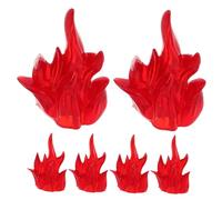 Hohopeti 6pcs Building Blocks Fire Effects for Realistic Flame Decoration Educational Creative Play Accessories for Halloween and Imaginative Group Fun