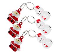 Hohopeti 6pcs Christmas Pet Collar Bells Hanging Cat Dog Collar Decorations Bell Charms for Keychains and Accessories Skin-friendly