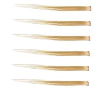 Hohopeti 6Pcs Colored Synthetic Hair Extensions for Women Straight Gradient Highlights Hairpiece Soft Natural Texture Curly and Dye Friendly Party and Daily Wear