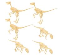 Hohopeti 6pcs DIY Dinosaur Fossil Bones Model for Self-assembly Dinosaur Skeleton Safe Plastic Archaeology Dig Educational Building Blocks Gift for Boys