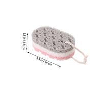 Hohopeti 6pcs Exfoliating Shower Sponges for Men and Women Dual-Sided Bath Scrubbers for Deep Cleansing Back Sponges in Green White Lightweight and Quick-Dry Bath Accessories