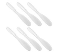 Hohopeti 6pcs Flexible Reusable Face Mask Spatula Soft Yet Strong Plastic Makeup Applicator Spoon for Clay Mud Lotion Skincare Unbreakable Design for Home and Professional Beauty Use