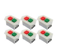 Hohopeti 6pcs Industrial Start Stop Push Button Switch for Drill Grinder Power Tool Heavy-duty Plastic Off Switch with Clear Status Markings Fast Activation for Workshop Cutting and