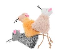 Hohopeti 6pcs Interactive Cat Chew Toys Molar Pet Playthings for Indoor Cats Plush Kangaroo Simulation Design Safe and Durable for and Bonding Activities
