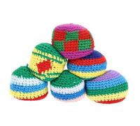 Hohopeti 6Pcs Knitted Sandbags Bean Bag Toss Game for Adults Hand Toss Sports Bags with Reinforced Stitching Random Colors for Outdoor Family Fun and Strength Training Random Color