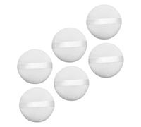 Hohopeti 6PCS Large Round Plush Makeup Puff Soft Cosmetic Powder Applicators for Personal and Salon Use Reusable Hand-stitched Ribbons Save Powder for Natural Finish