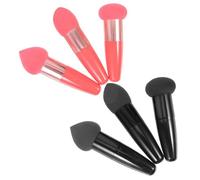 Hohopeti 6pcs Makeup Beauty Sponge Pens with Handle Premium Foundation Blending Tools for Wet and Dry Use Soft Washable Cosmetic Applicators for Female Makeup and Face Powder Application
