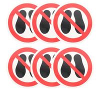 Hohopeti 6pcs Mind the Step Sticker Peel Stick Safety Warning Label with Strong Viscosity and Tear-resistant Pp Material, round No Step Warning Sign Sticker for Equipment in Factories