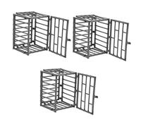 Hohopeti 6pcs Mini Pet Cage Model Miniature Animal Cage for Pets Construction Inspires Creativity for Craft Projects and Mini House Decor