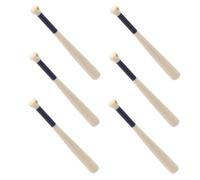 Hohopeti 6pcs Miniature Baseball Bat Dollhouse Accessories Sports Decor for Scale Dollhouse Scenes Collectors Display and Miniature Sports Decor