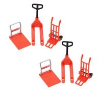 Hohopeti 6PCS Miniature Forklift Construction Set for Educational Traffic Obstacle Props Interactive Road Barricade Play Enhances Problem-solving and Spatial Skills for Home and School