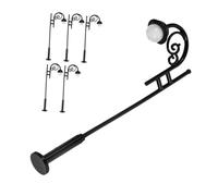 Hohopeti 6pcs Miniature Street Light Models Metal Floor Lamps for Dollhouse Garden Decor Micro Landscape Accessories for Tabletop and Park Scene DIY Versatile Mini Street Lamps