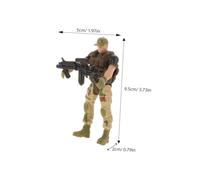 Hohopeti 6pcs Movable Joint Soldier Playset Flexible Army Men Action Figures with Articulated Joints for Dynamic Poses Military and Police Themes Compact Collectible for Boys Birthday Party