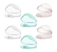 Hohopeti 6pcs Multifunctional Triangle Pacifier Holder Case Set - Portable, Pink Green Storage Boxes for Travel and Nursery Organization