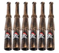 Hohopeti 6pcs Pirate Telescope for Decor with Wear Resistance and Break Resistance Plastic Material, Retro Style Toy Suitable for Carnival and Bird Watching