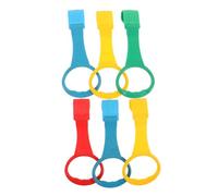 Hohopeti 6pcs Playpen Pull up Rings Handles to Pull and Colorful Plastic Linking Rings for Boy Girl Cot Use Toys for Month Old Boy Girl