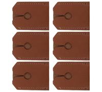 Hohopeti 6pcs Razor Cover Safety Protector Pu Leather Head Sleeve Guard for Shaving Travel Accessories for Razor Storage and Protection