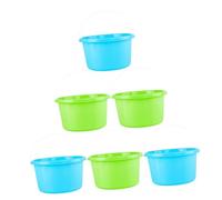 Hohopeti 6pcs Sand Buckets Plastic Mini Beach Bucket for Sand Play Outdoor Set with Random Colors