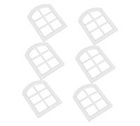 Hohopeti 6pcs Scale Sturdy Craft Supplies for DIY Cozy Dollhouse Interiors Creative Tiny Windows for Dollhouse Furniture Accessories