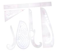 Hohopeti 6Pcs Sewing Ruler Multi-function Plastic French Curve Pattern Tailor Rulers for Clothing Design Cutting Drawing and Measuring Suitable for Beginners and Professional Tailors